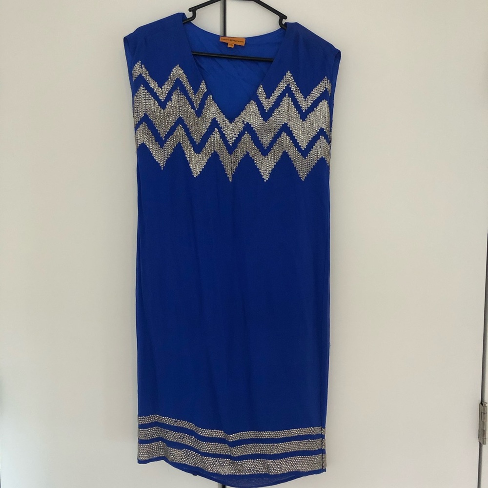 Roberta Freymann 100% silk blue dress